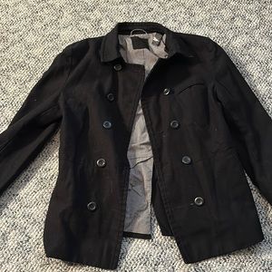 Black denim-like blazer